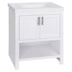 Royal Cabinets Single Bright Gray Bathroom Vanity 30.5 in. W X 18.75 in. D X 35-1/2 in. H