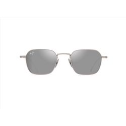 Maui Jim Mekala Sunglasses Unisex Matte Silver Frame Hawaii Seashine Lens Polarized