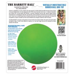 Spot Barrett Ball For Dog Green Rubber Ball Dog Toy Large 1 pk