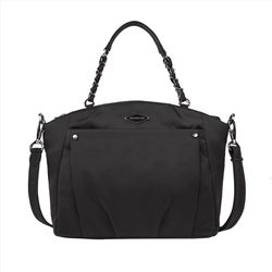 Travelon Large Polyester Black Satchel Crossbody Bag