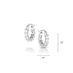 Montana Silversmiths Women's Hoop Clear/Silver Earrings