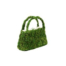 SuperMoss 5 in. H X 8.5 in. W X 3 in. D Wire Beaumont Purse Planter Green