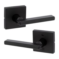 Kwikset Halifax Matte Black Passage Lever