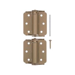 Ace 3 in. L Enamel Brass Screen/Storm Self Closing Hinge 2 pk