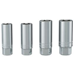 Craftsman 3/8 in. drive S Metric and SAE 6 Point Standard Spark Plug Socket Set 4 pc