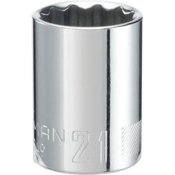Craftsman 21 mm S X 1/2 in. drive S 12 Point Standard Shallow Socket 1 pc