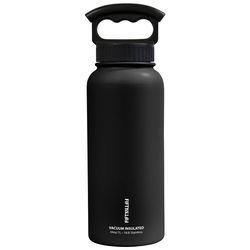 Fifty/Fifty 34 oz 3 Finger Matte Black BPA Free Insulated Bottle