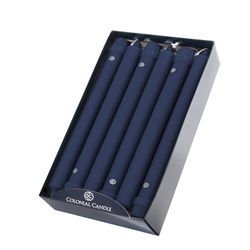 Colonial Candle Indigo Blue Unscented Scent Classic Taper Candle