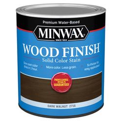 Minwax Wood Finish Water-Based Solid Dark Walnut Water-Based Wood Stain 1 qt