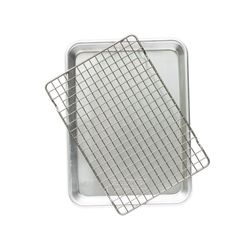 Nordic Ware 8.8 in. W X 12.2 in. L Quarter Sheet Pan Silver 2 pc