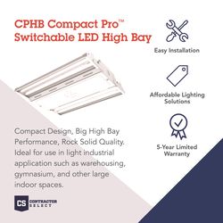 Lithonia Lighting 14 in. L Integrated LED/No bulbs lights LED High Bay Fixture T8 140 W