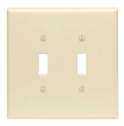 Leviton Ivory 2 gang Thermoset Plastic Toggle Wall Plate 1 pk