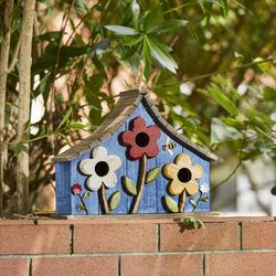 Glitzhome 11.75 in. H X 4.5 in. W X 15 in. L Wood Bird House