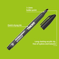 Tracer 6 in. L Permanent Marker Black 1 pc