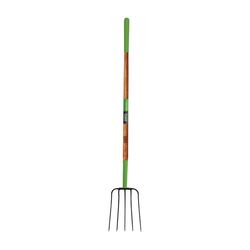 Ames 5 Tine Forged Steel Manure Fork 48 in. Wood Handle
