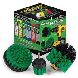 Drillbrush 4 in. W Medium Bristle Metal Handle Drill Brush Set