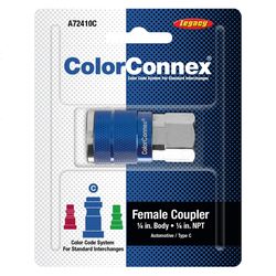Legacy ColorConnex Aluminum/Steel Air Coupler 1/4 in. 1 pc
