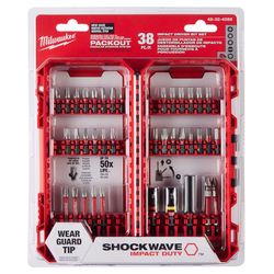 Milwaukee Assorted Impact Driver Bit Set Alloy Steel 38 pc