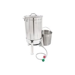 Bayou Classic 58000 BTU Stainless Steel Portable Outdoor Cooker Kit 44 qt