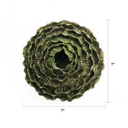 Chive Utopia 3 in. H X 7 in. L Glazed Green Ceramic Floral Vase