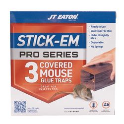 JT Eaton Stick-Em Pro Series Small Covered Animal Trap For Mice 3 pk