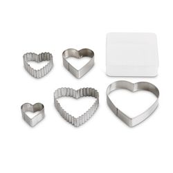 Mrs. Andersons Silver Stainless Steel Heart Cookie Cutter Set