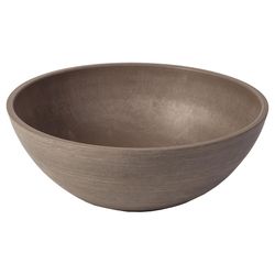 Algreen 4.5 in. H X 12 in. W X 12 in. D Plastic Spun Bowl Planter Taupe