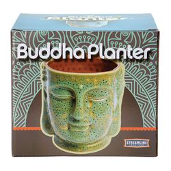 Streamline 4.75 in. H X 5 in. W X 4.75 in. D Ceramic Planter Green