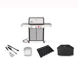 Weber Genesis SP-S-325 NG Grill Bundle: Grill, Cover, Griddle, Basket, Tools