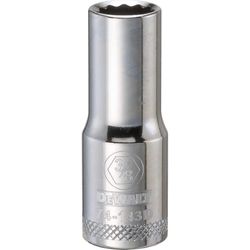DeWalt 3/8 in. X 3/8 in. drive SAE 12 Point Deep Socket 1 pc