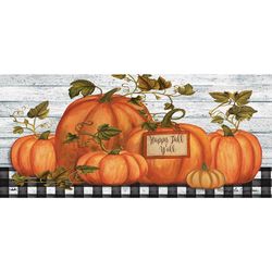 Briarwood Lane 22 in. W X 10 in. L Multi-Color Happy Fall Y'all Pumpkins Polyester Door Mat