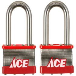 Ace 1-5/8 in. H X 2 in. W X 1-1/8 in. L Stainless Steel 4-Pin Cylinder Padlock