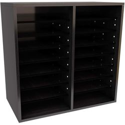 Adir Office 21.40 in. H X 20 in. W X 11.80 in. D 16-Compartment File Organizer Black