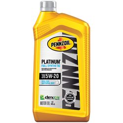 Pennzoil Platinum 5W-20 4-Cycle Synthetic Motor Oil 1 qt 1 pk