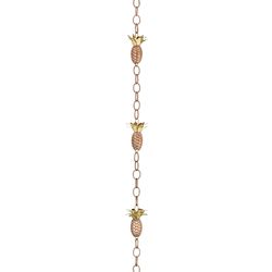 Good Directions Pineapple Rain Chain Bracket 4 in. W X 102 in. L