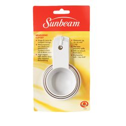 Sunbeam 1/4 1/3 1/2 and 1 cups ABS White Measuring Set