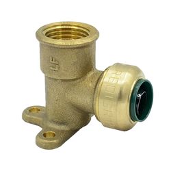 Redigrip Push to Connect 1/2 in. Push X 1/2 in. D FNPT Brass Elbow