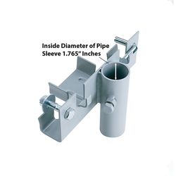Tommy Docks Gray Steel Straight Bracket