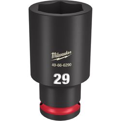 Milwaukee Shockwave 29 mm X 1/2 in. drive Metric/SAE 6 Point Deep Impact Socket 1 pc