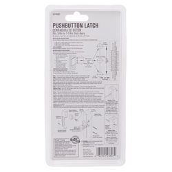 Ace Bare White Steel Push Button Latch 1 pk