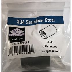 Smith-Cooper 3/4 in. FPT X 3/4 in. D FPT Stainless Steel Coupling