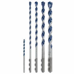 Bosch BlueGranite Turbo Assorted Carbide Tipped Hammer Drill Bit Set Hex Shank 5 pc