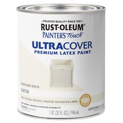 Rust-Oleum Painter's Touch Satin Heirloom White Water-Based Ultra Cover Paint Exterior and Interior