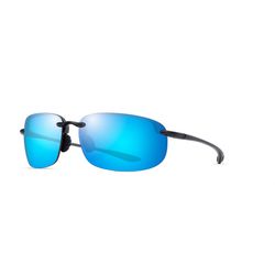 Maui Jim Hookipa Xlarge Sunglasses Unisex Translucent Gray Frame Blue Hawaii Lens Polarized