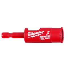 Milwaukee Diamond Max 5/8 in. Diamond Grit Glass/Porcelain/Tile/Stone 3 in. L X 1/4 in. D Hole Saw A