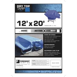 Dry Top 20 ft. W X 12 ft. L Polyethylene Tarp Blue