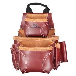 CLC Signature Elite 3 pocket Leather Heavy Duty Tool and Nail Belt 11 in. L X 17 in. H Brown