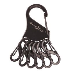 Nite Ize KeyRack Stainless Steel Black Carabiner Key Ring