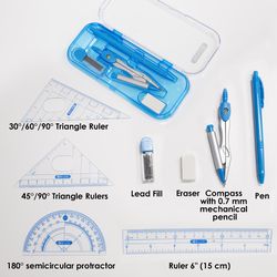 Bazic Products 10 in. Math Tool Set with Protractor 9 pc
