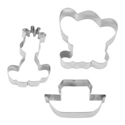 R&M International Corp Noahs Ark Cookie Cutter Set Silver 3 pc